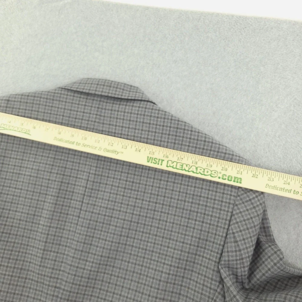 Jos A Bank Blazer Mens 50 Gray Check Wool Tweed Stretch Sport‎ Coat Jacket